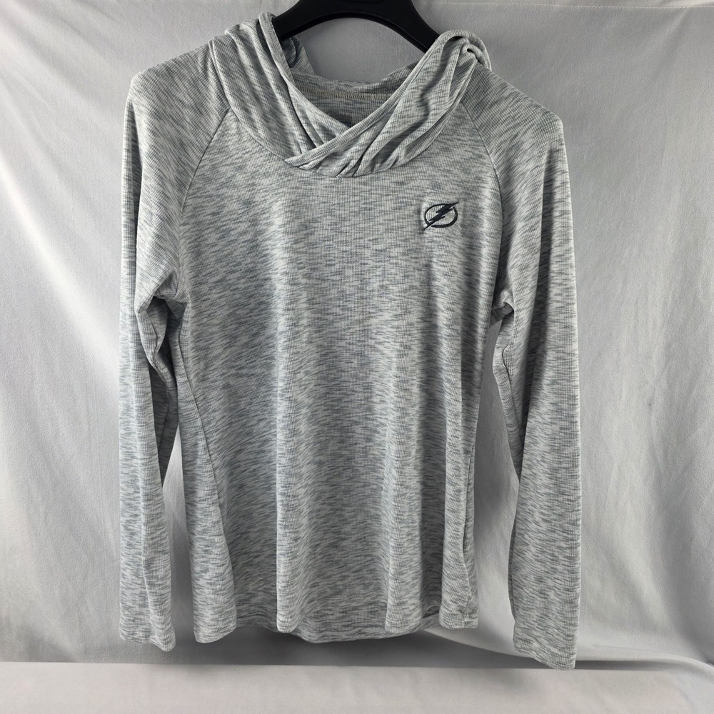 Columbia OuterSpaced III Hoodie Women L Gray Lightweight Hiking Tampa Bay Lightn